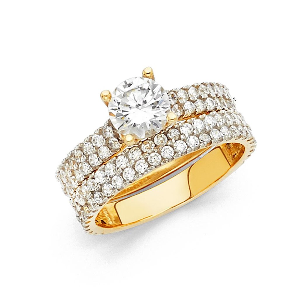 2.50ct Round Wedding & Engagement Ring 2pc set